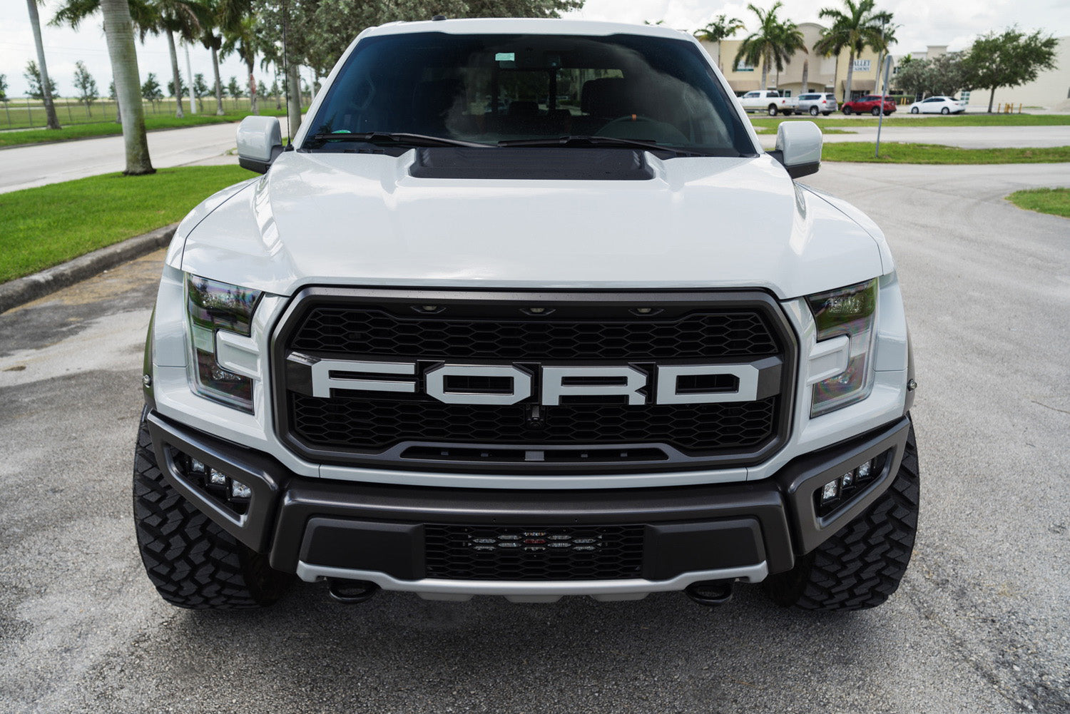 120W Triple LED Fog Light Kit with Lower Bumper Bracket & Wiring Harness - Compatible with 2017-2020 Ford Raptor | Off-Road Adventure, Night Driving, Enhanced Visibility
