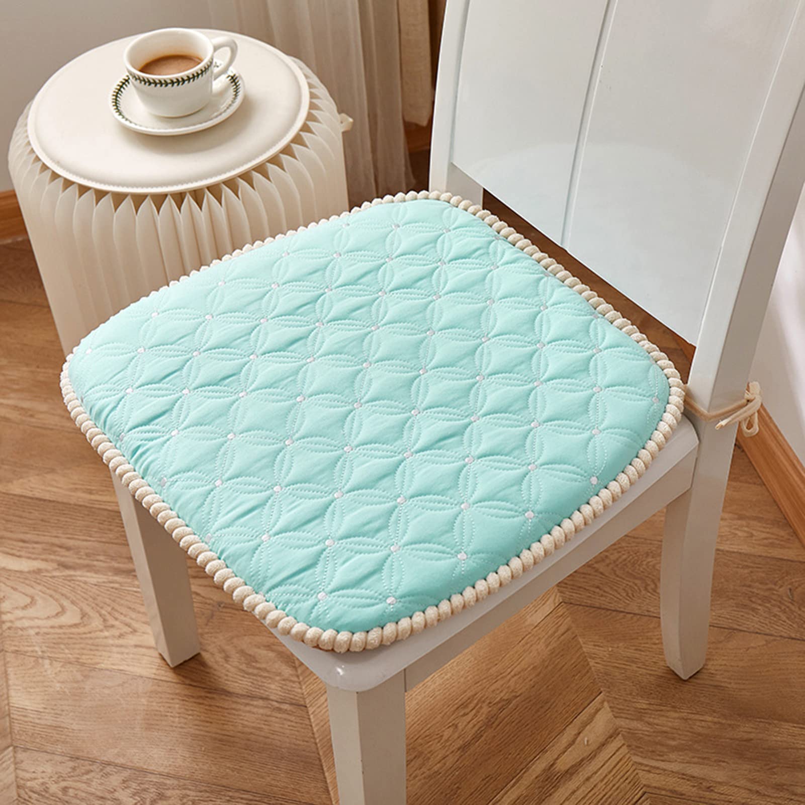 Non-Slip 18x18 U-Shaped Dining Chair Cushions with Ties - Machine Washable, Fade-Resistant Seat Pads for Kitchen & Dining Room Chairs - Perfect for Home, Restaurant, and Office Use