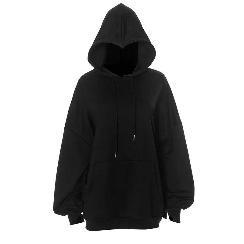 Black Batwing Sleeve Pullover Hoodie - Gothic Halloween Sweatshirt for Women | Dark Academia Long Sleeve Top | Perfect for Halloween Costumes, Gothic Fashion & Dark Aesthetic Outfits