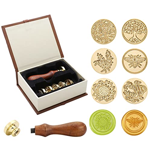 6Pcs Wax Seal Stamp Set for Wedding Invites & Cards - Tree & Insect Designs