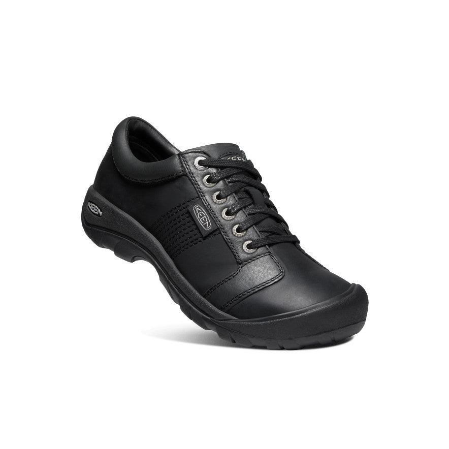 Men's Austin Casual Shoes - Comfortable Black Leather Sneakers for Walking, Work & Everyday Wear