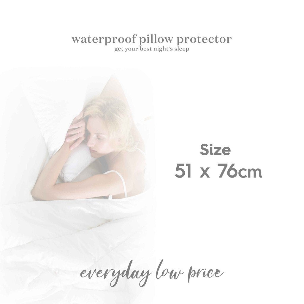 Waterproof Pillow Protector with Zipper - Hypoallergenic Quilted Pillow Cover for Allergies - Perfect for Bedrooms, Guest Rooms & Travel