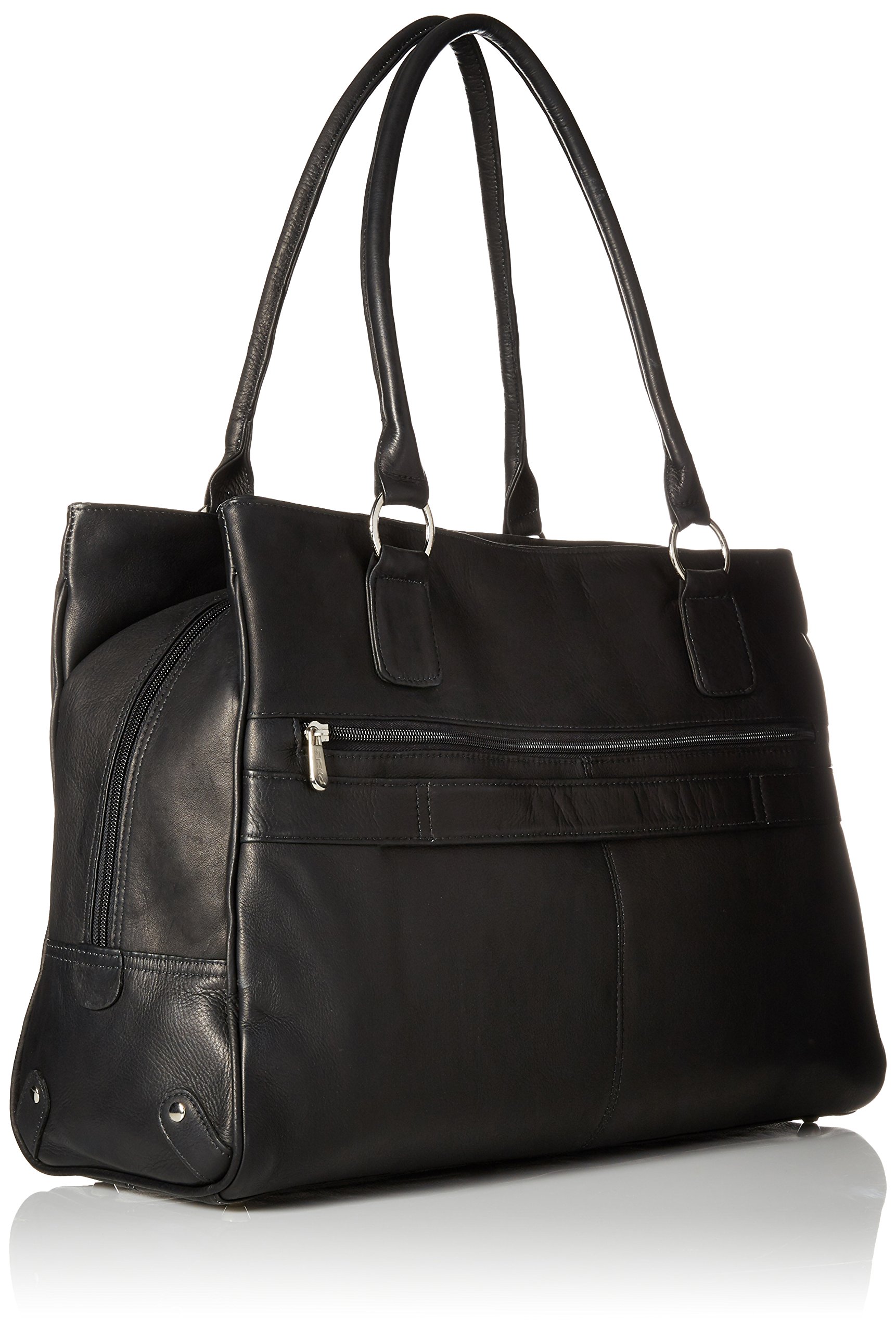 Premium Laptop Travel Tote Bag for Women & Men - Water-Resistant 15.6 Inch Laptop Briefcase - Business Work Commute, College, Airplane Carry-On - Black (One Size)