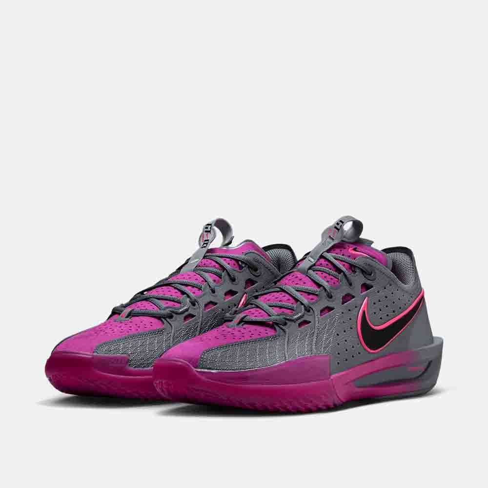 Nike G T Cut 3 Basketball Shoes - Smoke Grey/Black/Fuchsia Pink - High-Performance Cushioning for Indoor & Outdoor Courts - Perfect for Training and Competitive Play