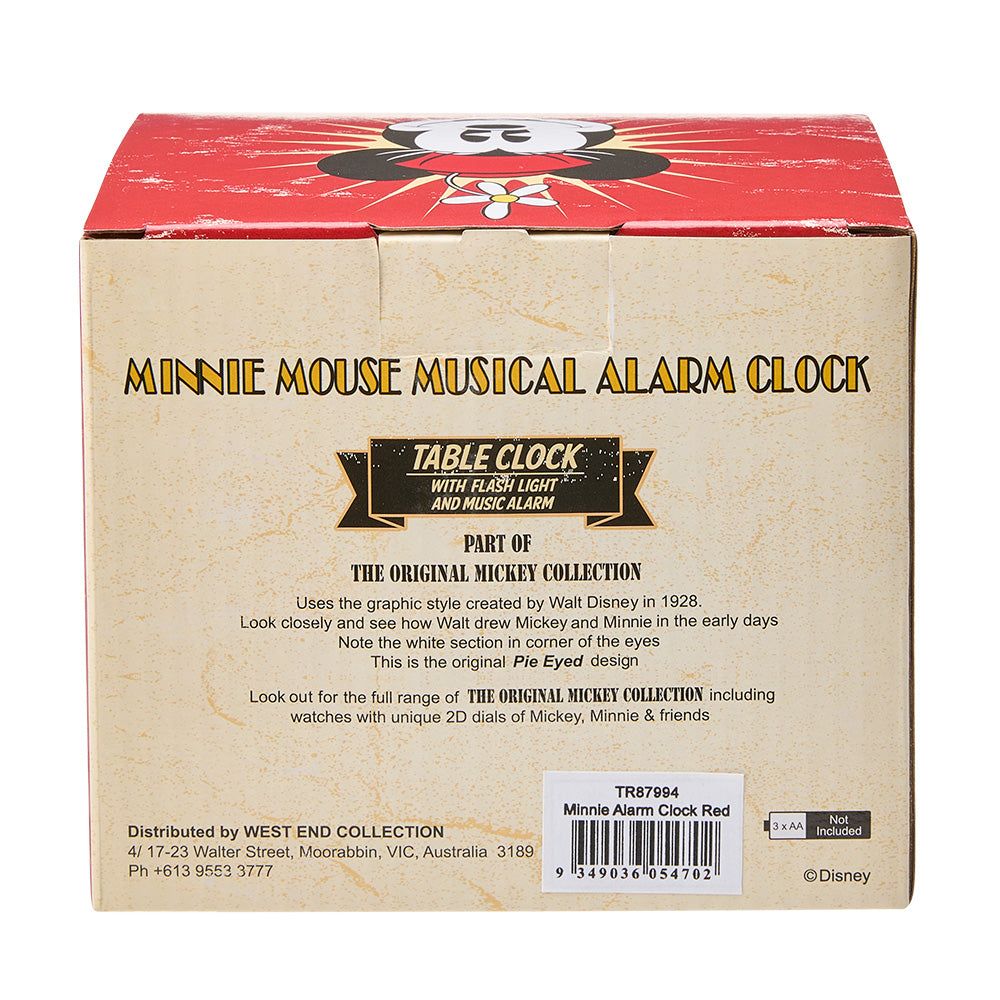 Disney TR87994 Minnie Mouse Alarm Clock for Kids - Cute Bedroom Decor & Morning Wake-Up with Light & Sound - Perfect for Girls' Room, Nursery, or Gift