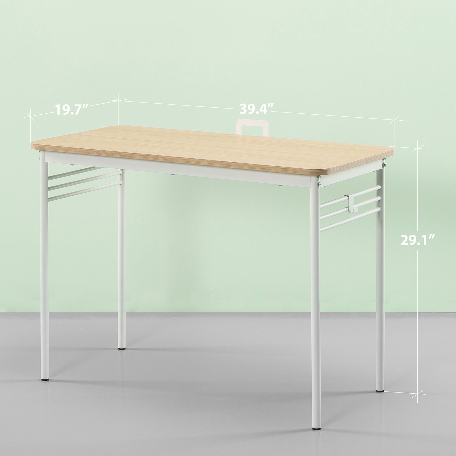 ZINUS Cream Retro Office Desk for Home & Workspace