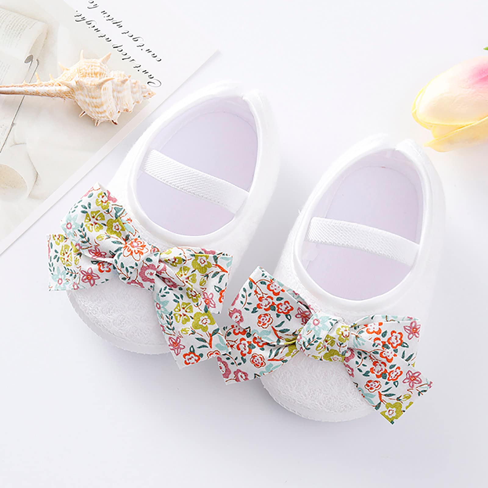 Baby Girl Mary Jane Flats - Non-Slip Soft Sole First Walker Shoes for Weddings & Special Occasions