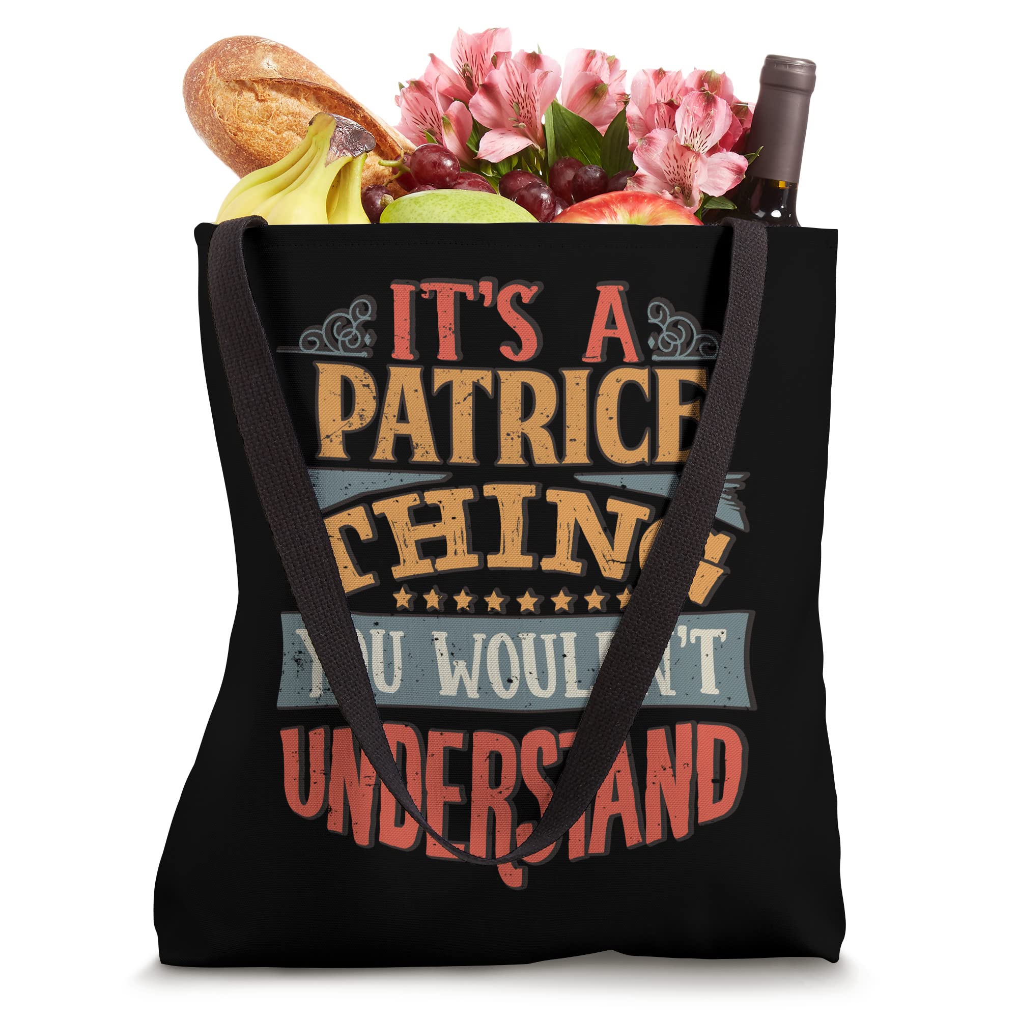 Patrice Name Tote Bag - Personalized Cotton Canvas Shopper for Women - Perfect for Work, Gym, Beach & Everyday Use