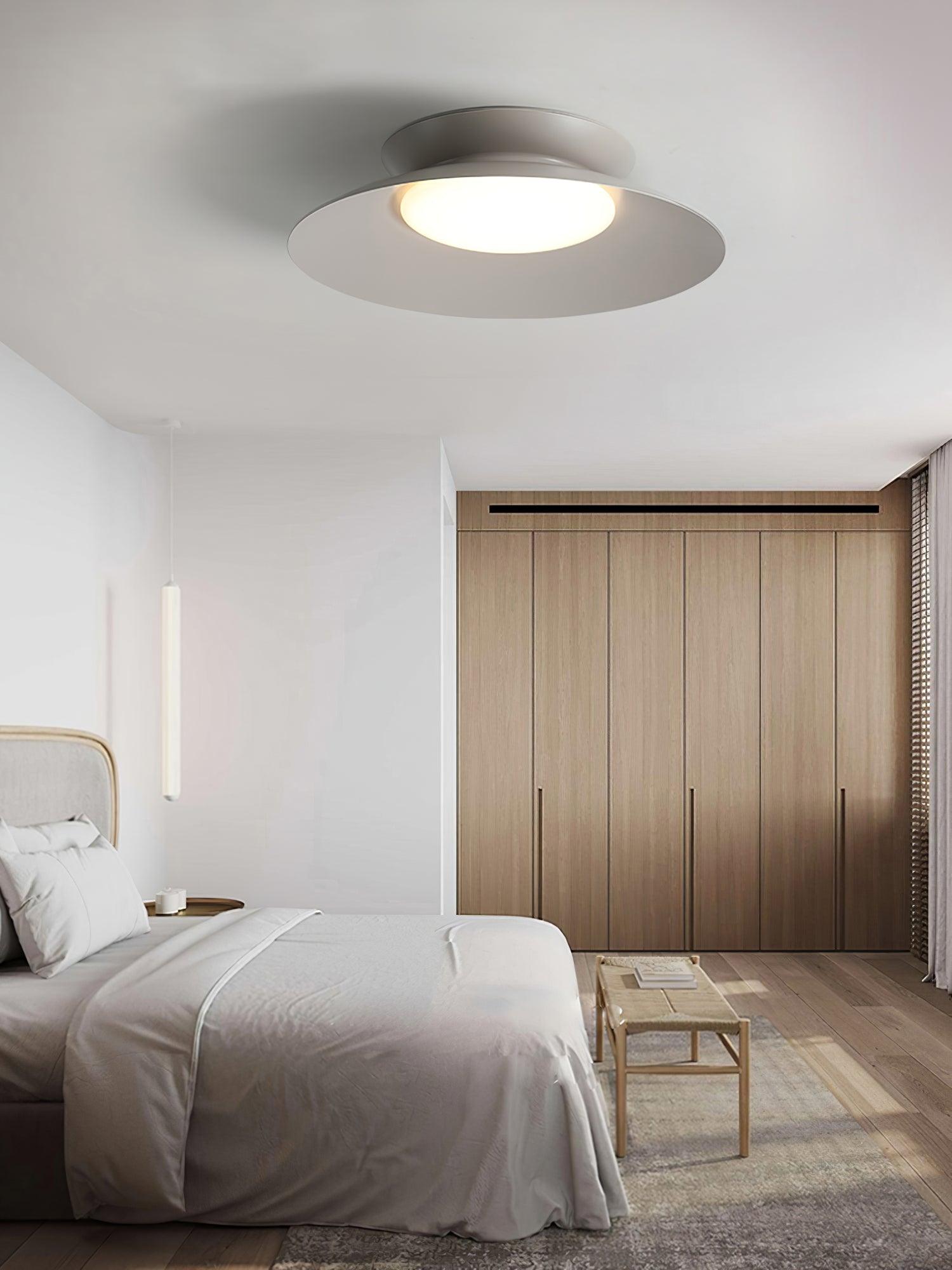 Modern Cetra Ceiling Light Fixture - Energy Efficient LED Flush Mount for Bedroom, Living Room & Kitchen - Dimmable Bright Lighting for Home & Office
