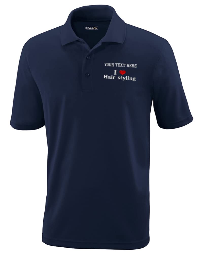 Custom Performance Golf Polo Shirts for Men & Women - Breathable Moisture-Wicking Fabric - Perfect for Golf, Tennis & Casual Wear - Love & Heart Design for Sports Enthusiasts & Couples