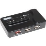 TRIPP LITE U360-412 USB 3.0 Charging Hub with 4 USB 2.0 Ports & iPad Charging Port - Fast Charging Station for Multiple Devices - Perfect for Home, Office, and Travel Use