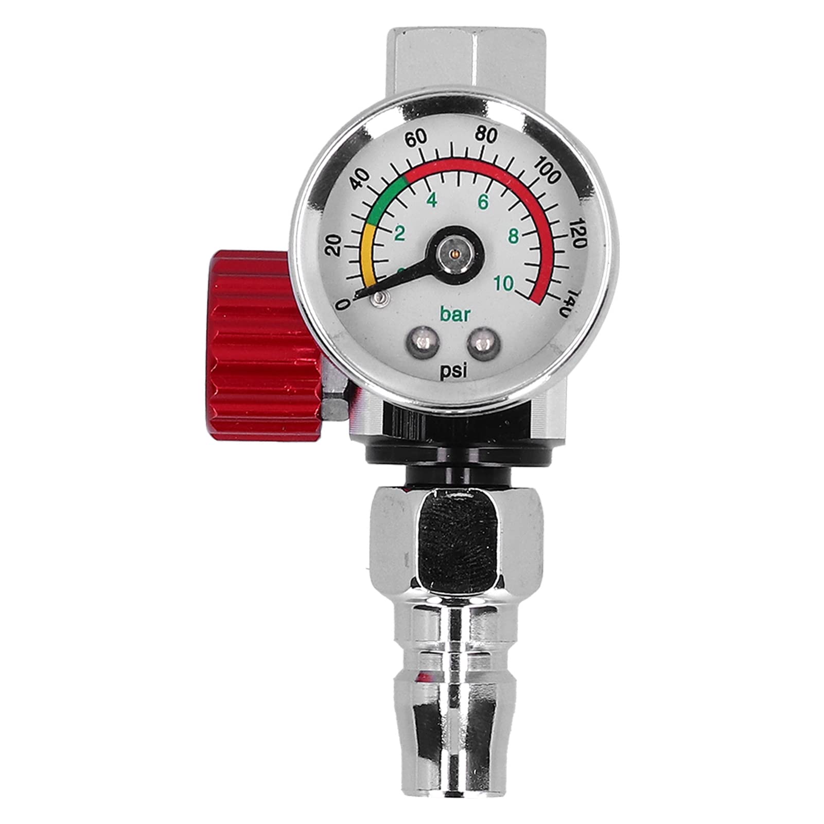 0-140 PSI Stainless Steel Air Pressure Regulator for Spray & Paint Guns - Precise Air Flow Control Valve for Automotive, Woodworking & DIY Projects