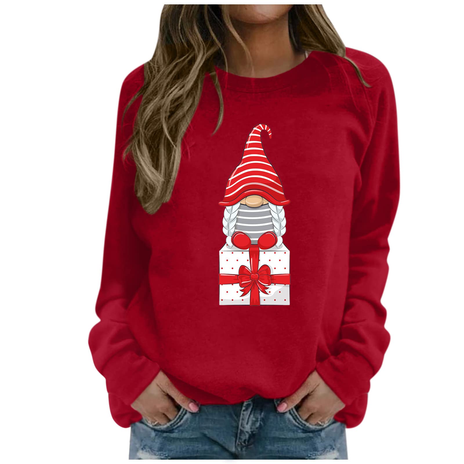 Christmas Merry Print Hooded Sweatshirt for Women - Long Sleeve Casual Pullover Blouse | Perfect for Holiday Parties, Gift Giving & Winter Fashion