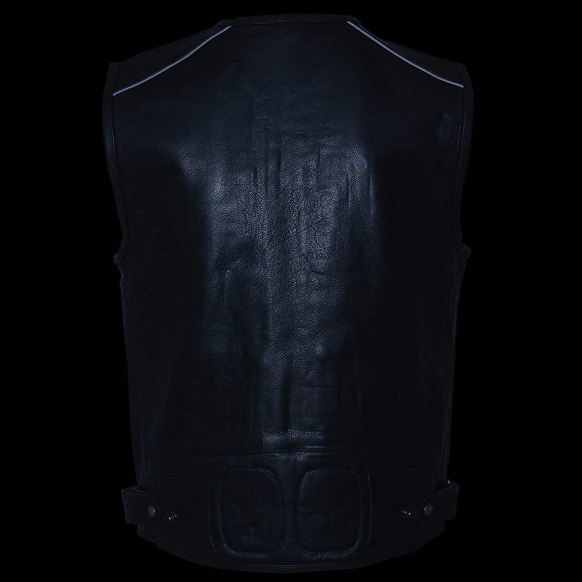 Milwaukee Leather MLM3580 Men's Black Super Utility Multi-Pocket Motorcycle Vest - Durable Biker Vest for Riding, Travel & Outdoor Adventures