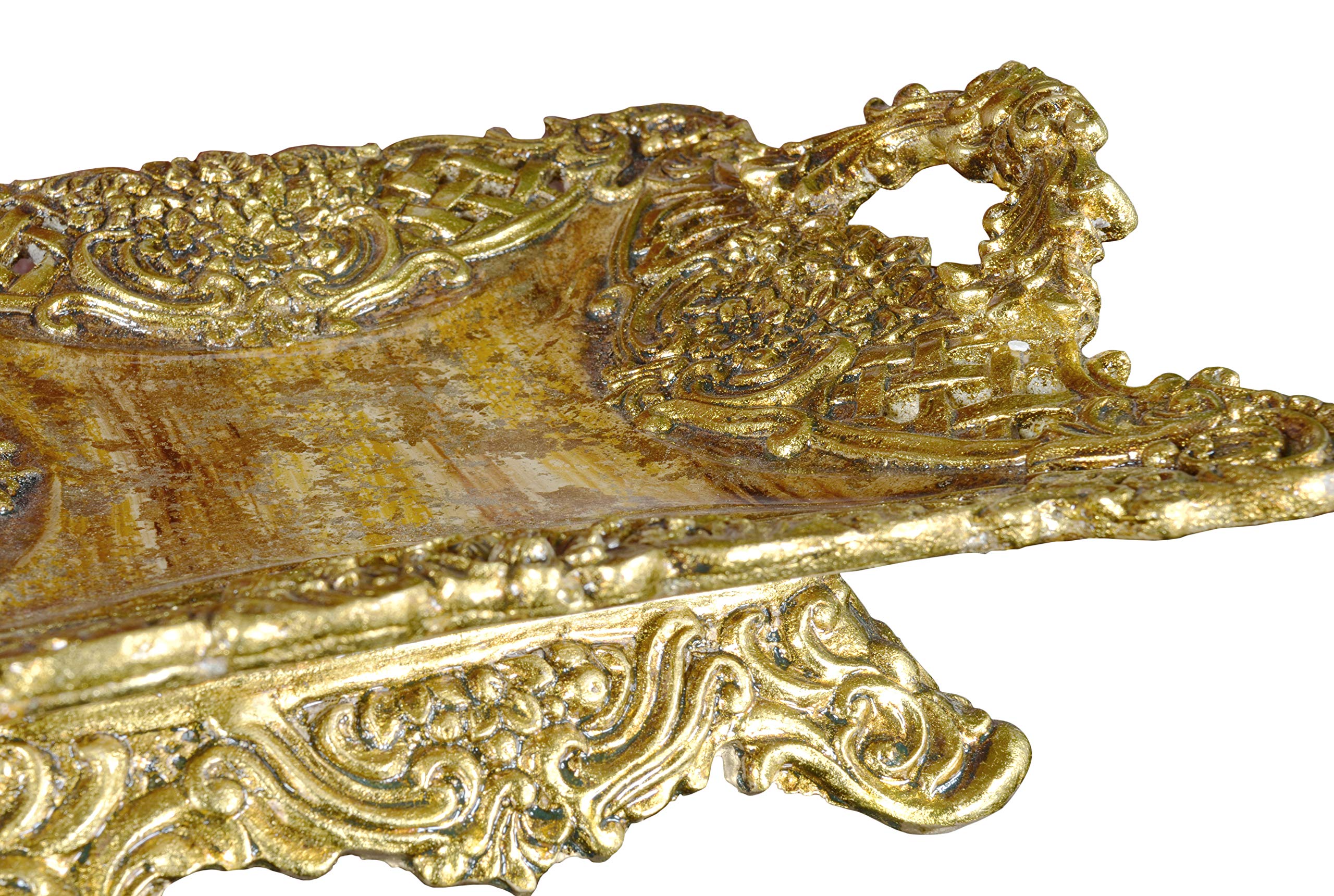 Handcrafted Medici Elegant Tray - Decorative Vases, Urns & Bowls Set for Home Decor, Dining Table Centerpiece, and Wedding Accessories