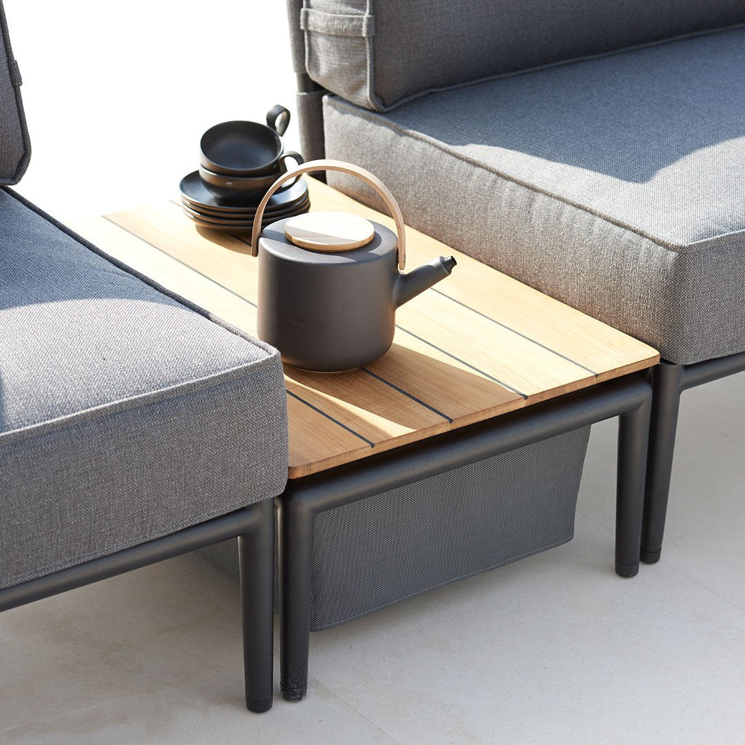 Conic Outdoor Box Table - Durable Patio Side Table for Garden, Pool, Deck & Balcony - Perfect for Drinks, Books & Decor