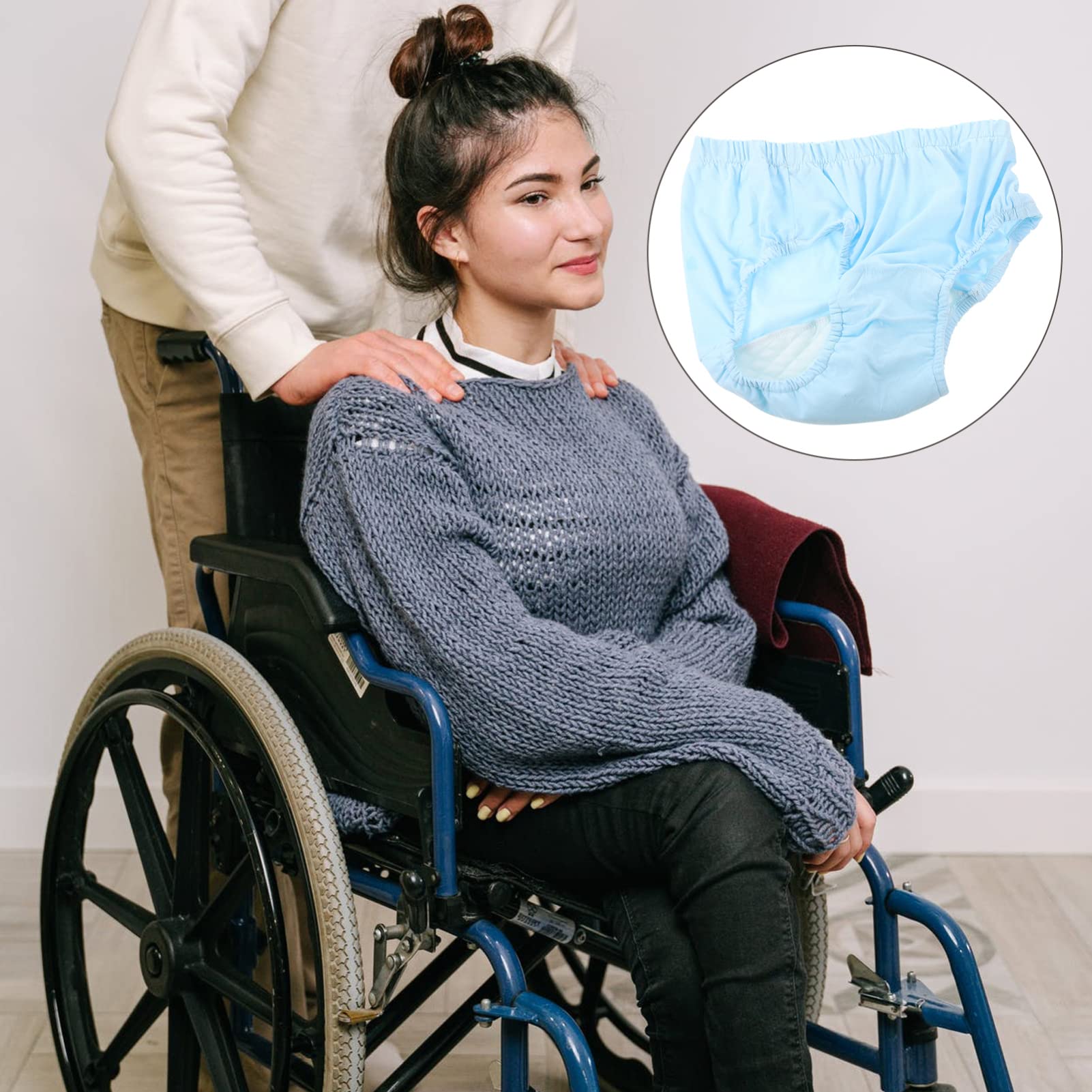 Cabilock Reusable Incontinence Underwear for Women - Soft Cotton Cloth Diapers for Elderly & Adults - Comfortable Anti-Leak Protection for Day & Night Use - Ideal for Home, Travel & Post-Surgery Care
