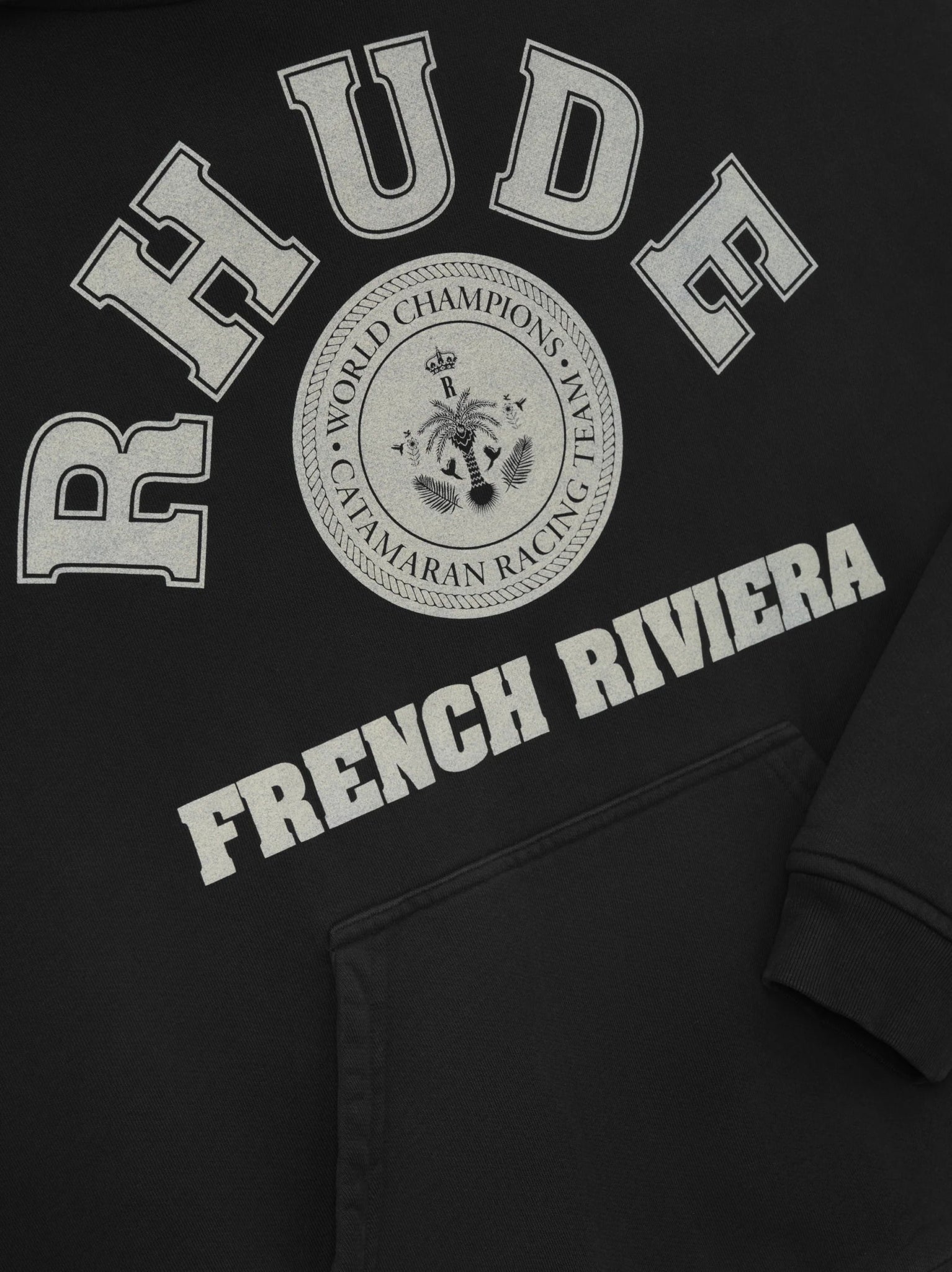 Rhude French Riviera Hood Black - Premium Streetwear Hoodie for Men | Trendy Oversized Fit | Perfect for Casual Outfits, Street Style & Urban Fashion