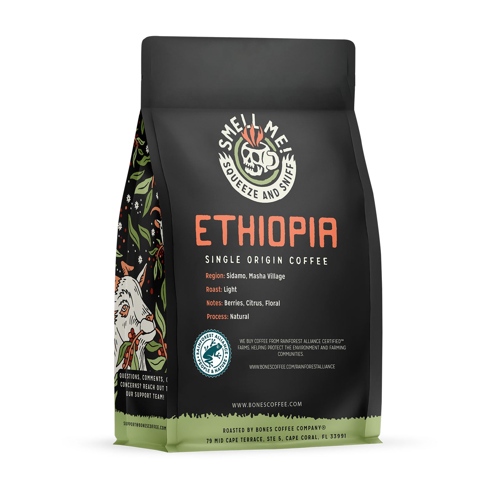 Premium Ethiopian Single Origin Coffee Beans - 12oz Bag | Rich & Bold Flavor for Home Brewing, Office, or Gifting