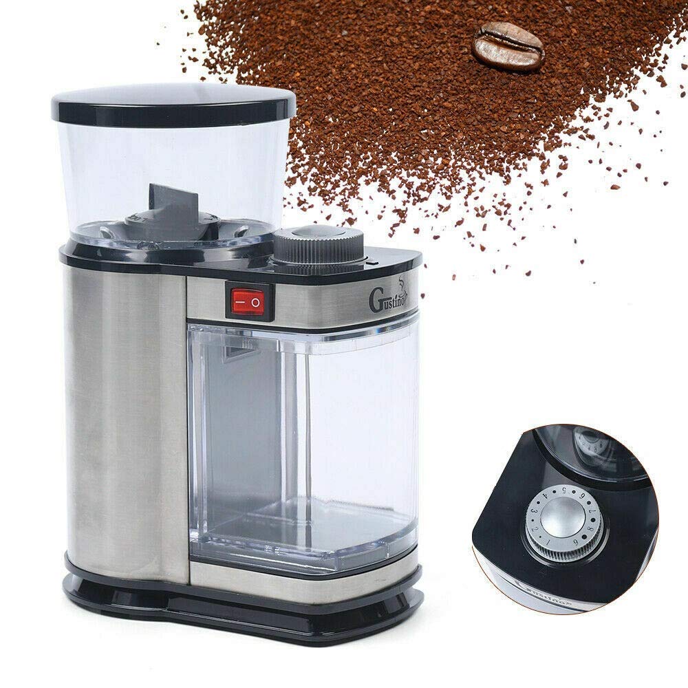 Premium Electric Burr Coffee Grinder - Adjustable 9-Speed 120W GS-85D for Espresso, French Press & Cold Brew | Perfect for Home Baristas & Coffee Enthusiasts