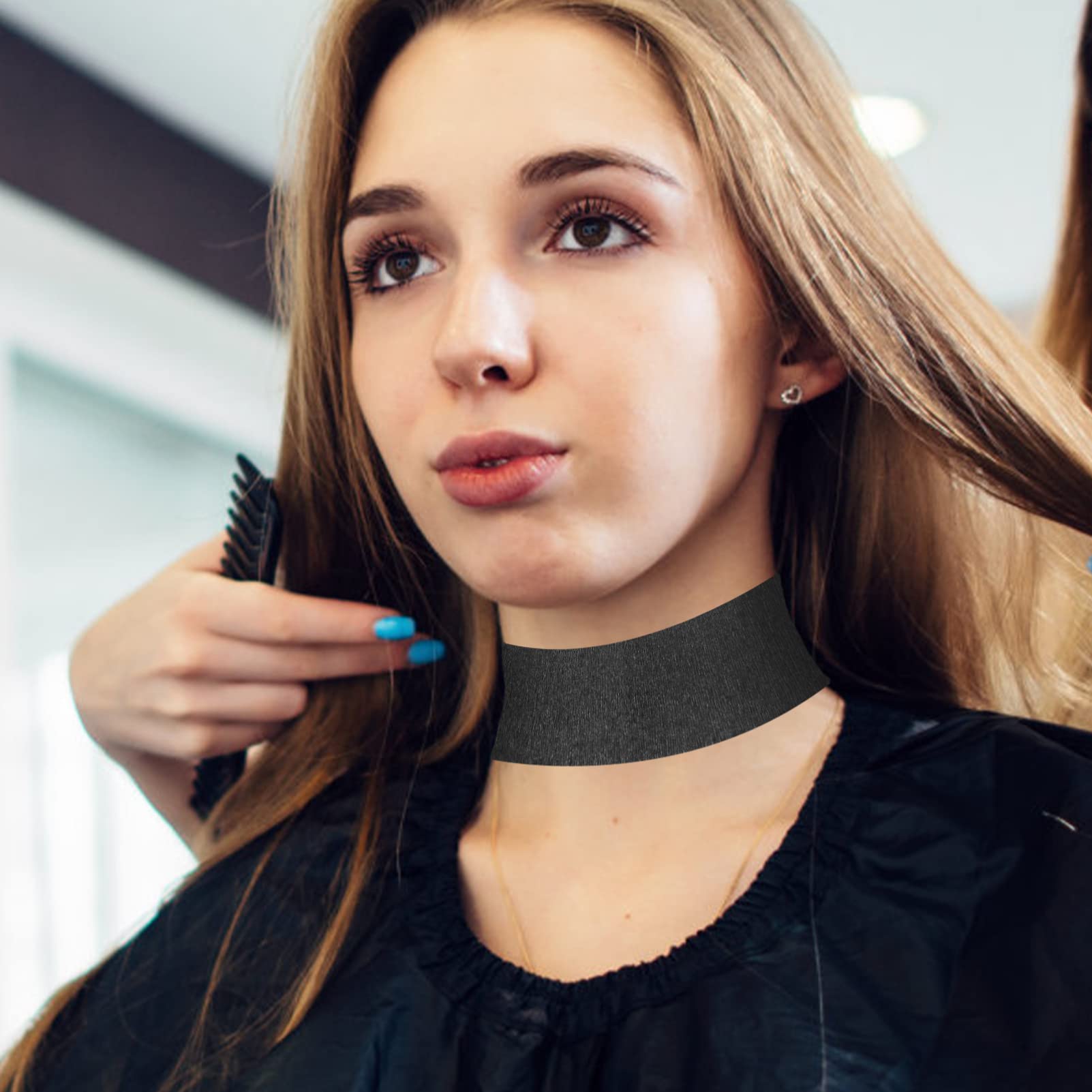 Healifty 4 Rolls Stretchy Hair Salon Scarf Paper - Barber & Hairdressing Accessories, Hair Styling Wrap & Neck Collar for Professional Salons & Home Use
