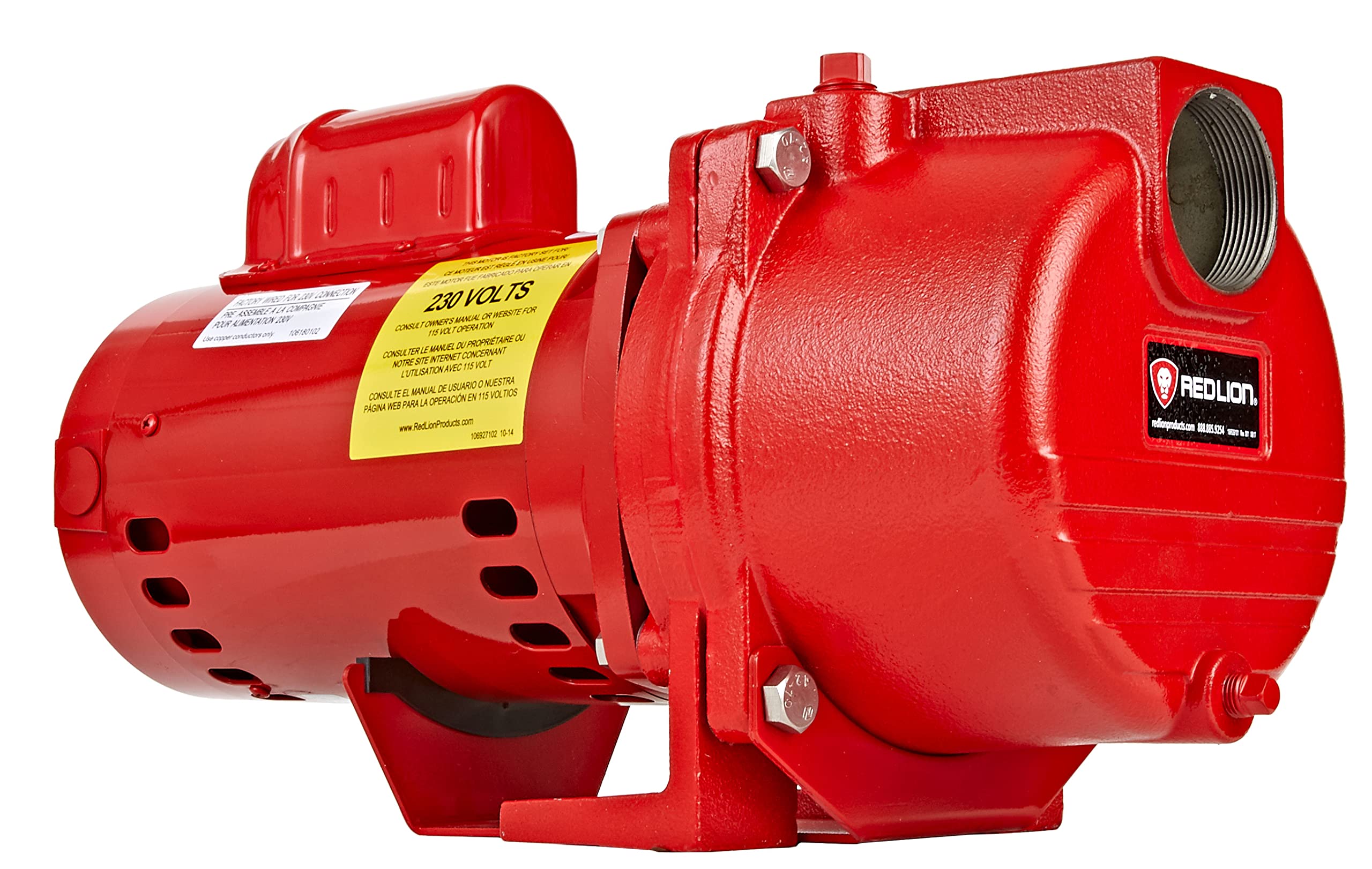 Red Lion RL-SPRK150 1.5 HP Cast Iron Sprinkler Pump - 115/230 Volt, 71 GPM, Thermoplastic Impeller (Model 97101501) - Perfect for Lawn Irrigation, Garden Watering & Agricultural Applications