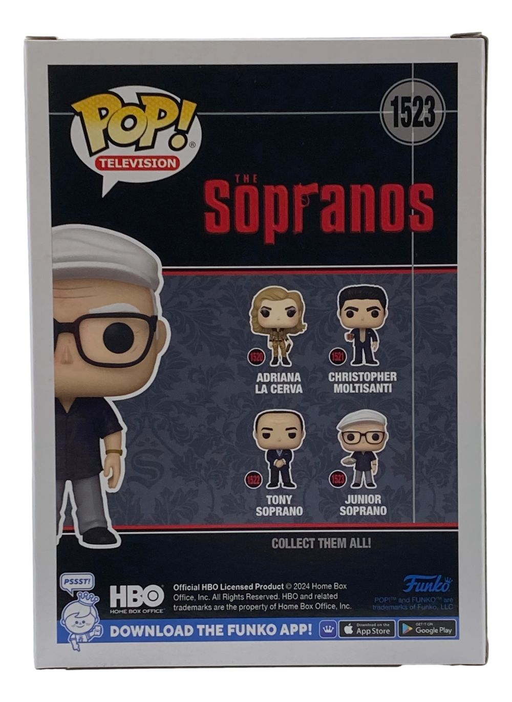 Dominic Chianese Signed The Sopranos Junior Soprano Funko Pop Vinyl Figure #1523 - Authentic Collectible for TV Show Fans & Pop Culture Enthusiasts - Perfect for Display, Gifts, and Memorabilia Collections