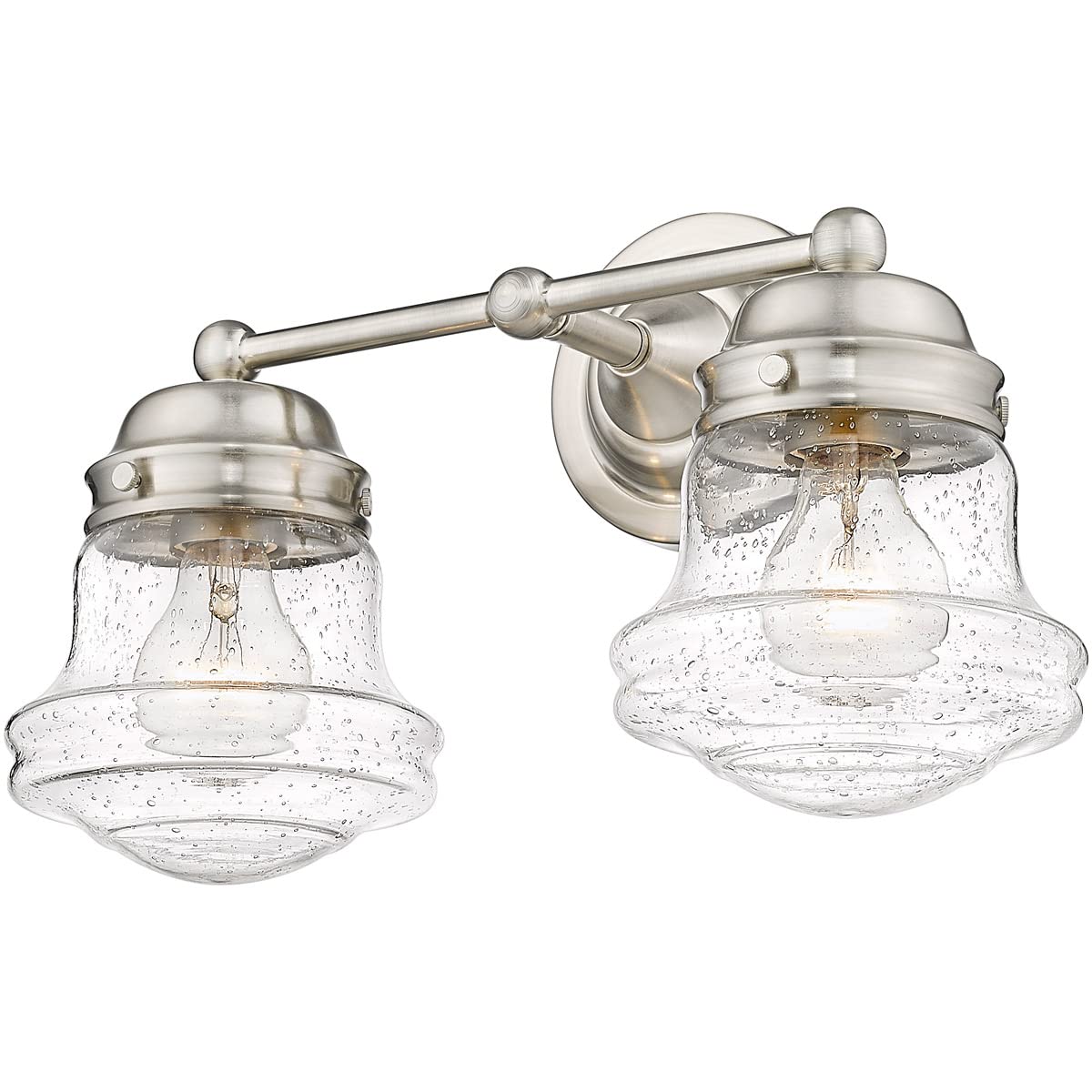 Z-Lite 2-Light Bathroom Vanity Light Fixture 736-2V-BN - Modern Sconce Lighting for Bathroom Mirror, Bedroom & Dressing Room