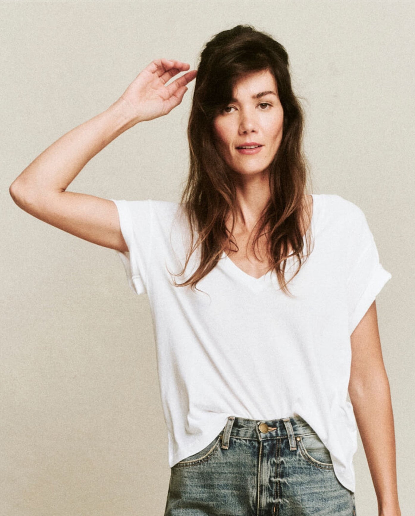 Premium V-Neck T-Shirt for Men & Women | True White Cotton Tee | Casual Wear, Layering & Everyday Comfort