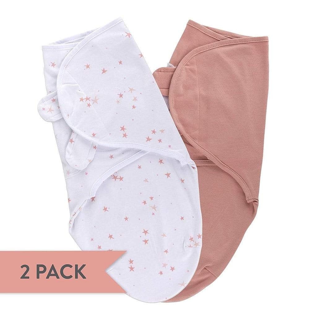 Ely's & Co. Adjustable Baby Swaddle Wrap - 2 Pack Soft Breathable Cotton Swaddles for Newborns & Infants - Perfect for Sleeping, Soothing & Comforting Babies