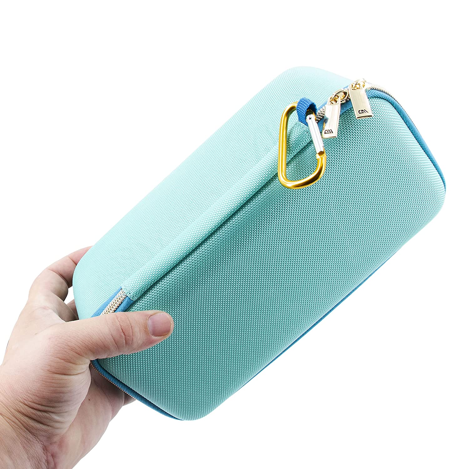 CASEMATIX Professional Barber Travel Case for Clippers, Hair Trimmers & Buzzers – Portable Salon Organizer for Hairstylists – Turquoise Storage for Hair Cutting Tools – Perfect for Travel, Salon & Home Use