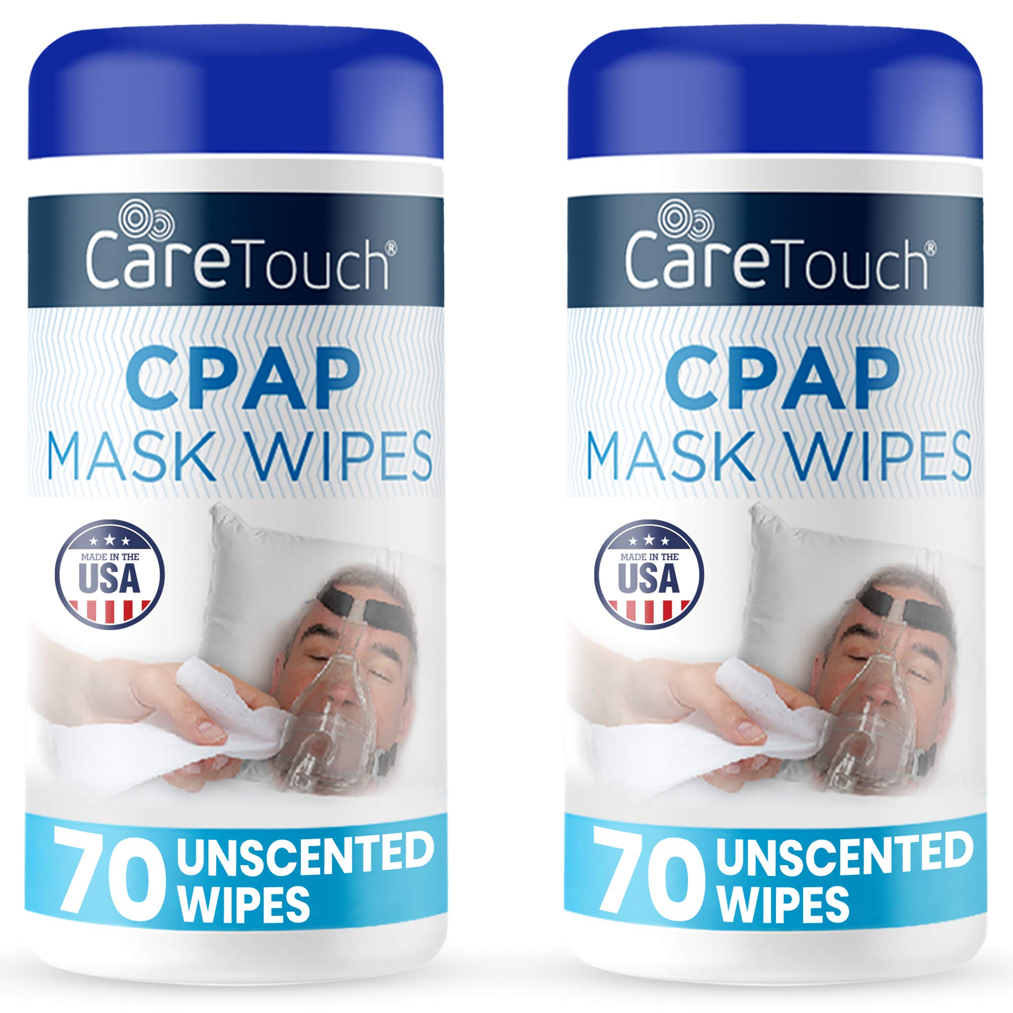 CareTouch Unscented CPAP Cleaning Wipes - 210 Count (3x70) for CPAP Mask Care