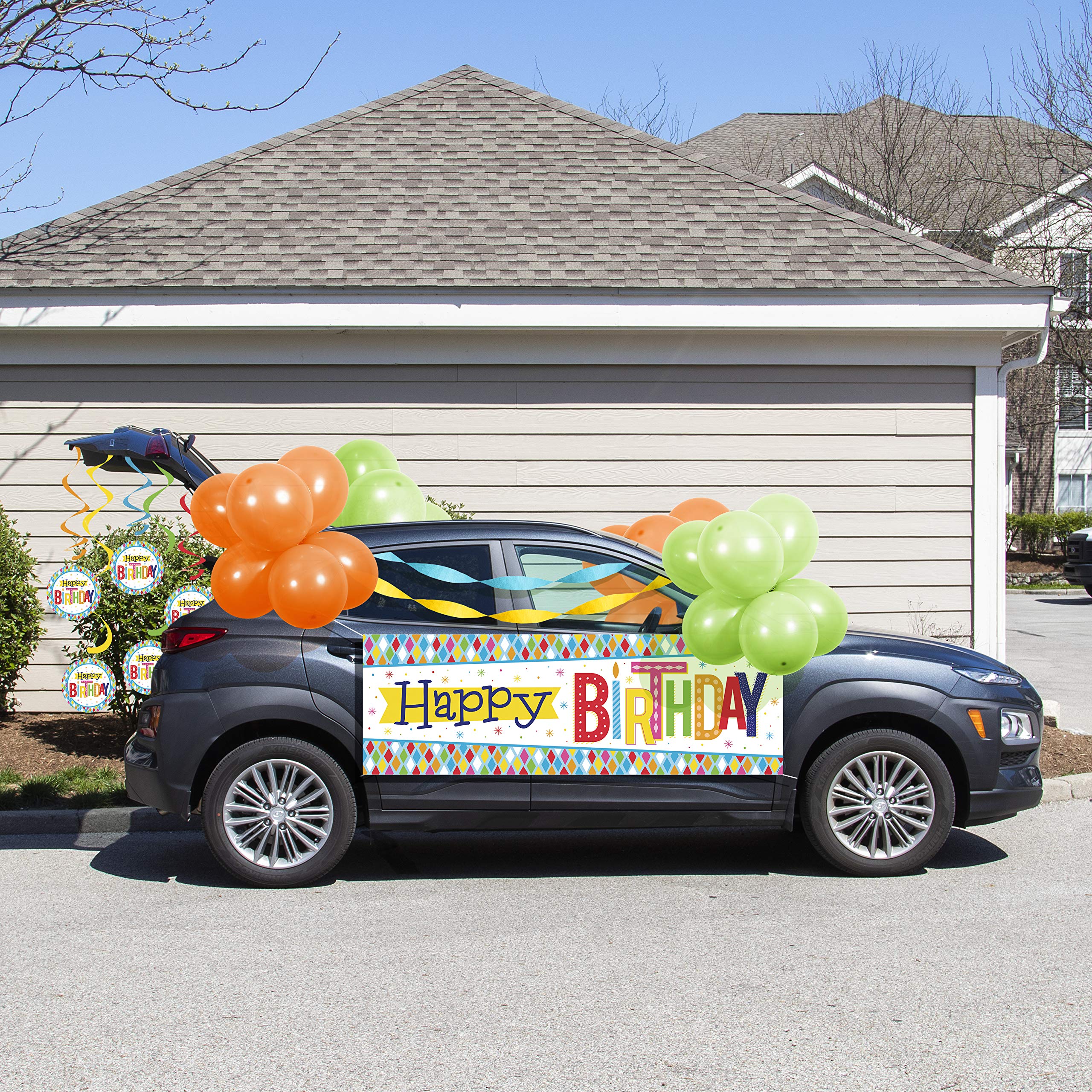 Bright Birthday Parade Car Decorations Kit - Colorful Party Decor for Cars, Trucks & Vehicles - Perfect for Birthday Celebrations, Graduations & Special Events