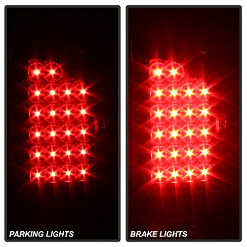 Dodge Ram 1500 2007-2008 2500 3500 07-09 LED Tail Lights - Euro Style Red Rear Brake Lamps for Improved Visibility & Safety at Night Driving