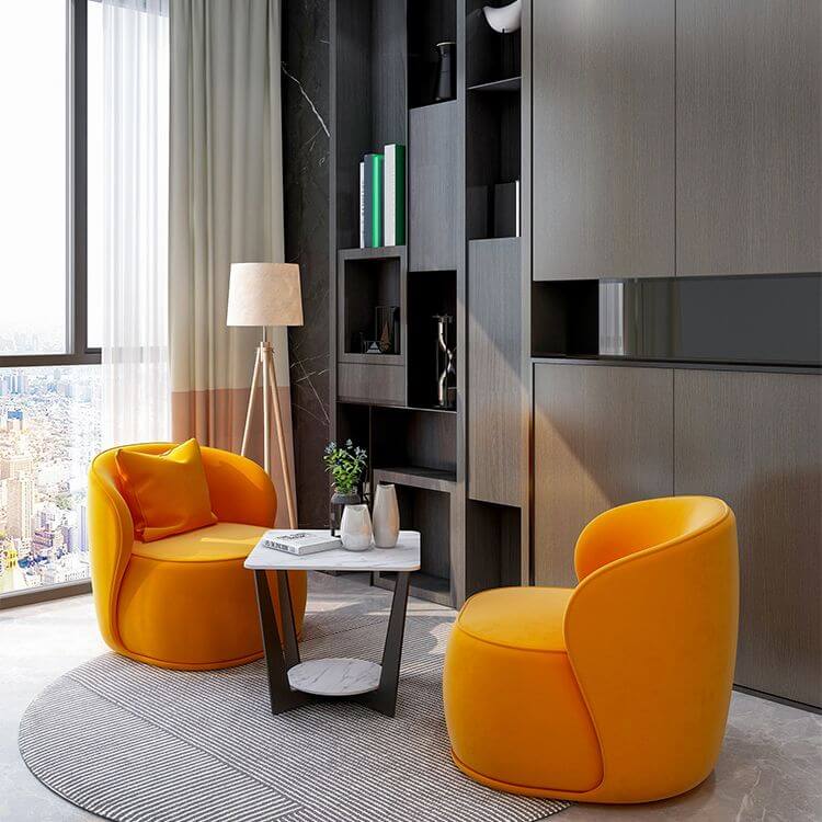 Luxury Velvet Upholstered Armless Chair 31.5