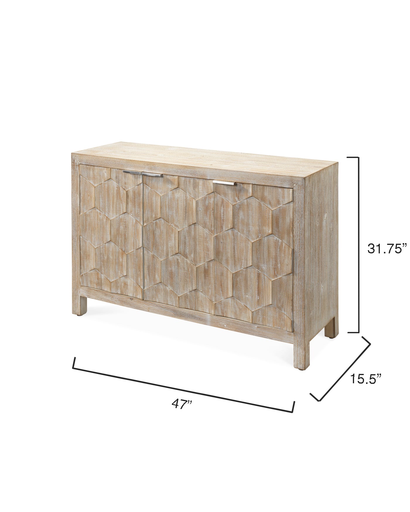 Juniper Three Door Cabinet - Solid Wood Storage Cabinet for Living Room, Bedroom & Office - Stylish Home Organization Furniture