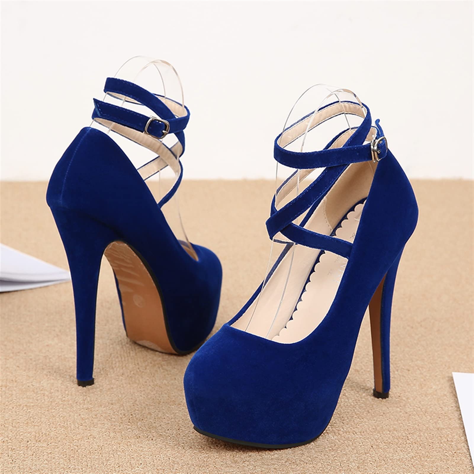 Plus Size High Heels for Women - Sexy Cross Strap Sandals for Weddings, Parties & Office Wear | Comfortable Dress Shoes for Nightclub, Prom & Special Occasions