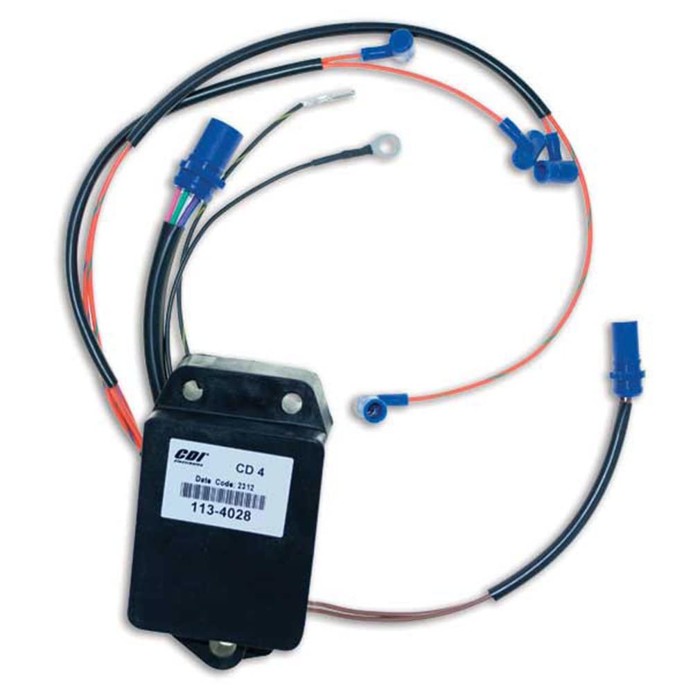CDI Electronics 113-4028 Johnson/Evinrude Power Pack - Compatible with 4 Cylinder Outboard Motors (1989-1998) | Reliable Ignition System for Smooth Boating & Fishing Trips