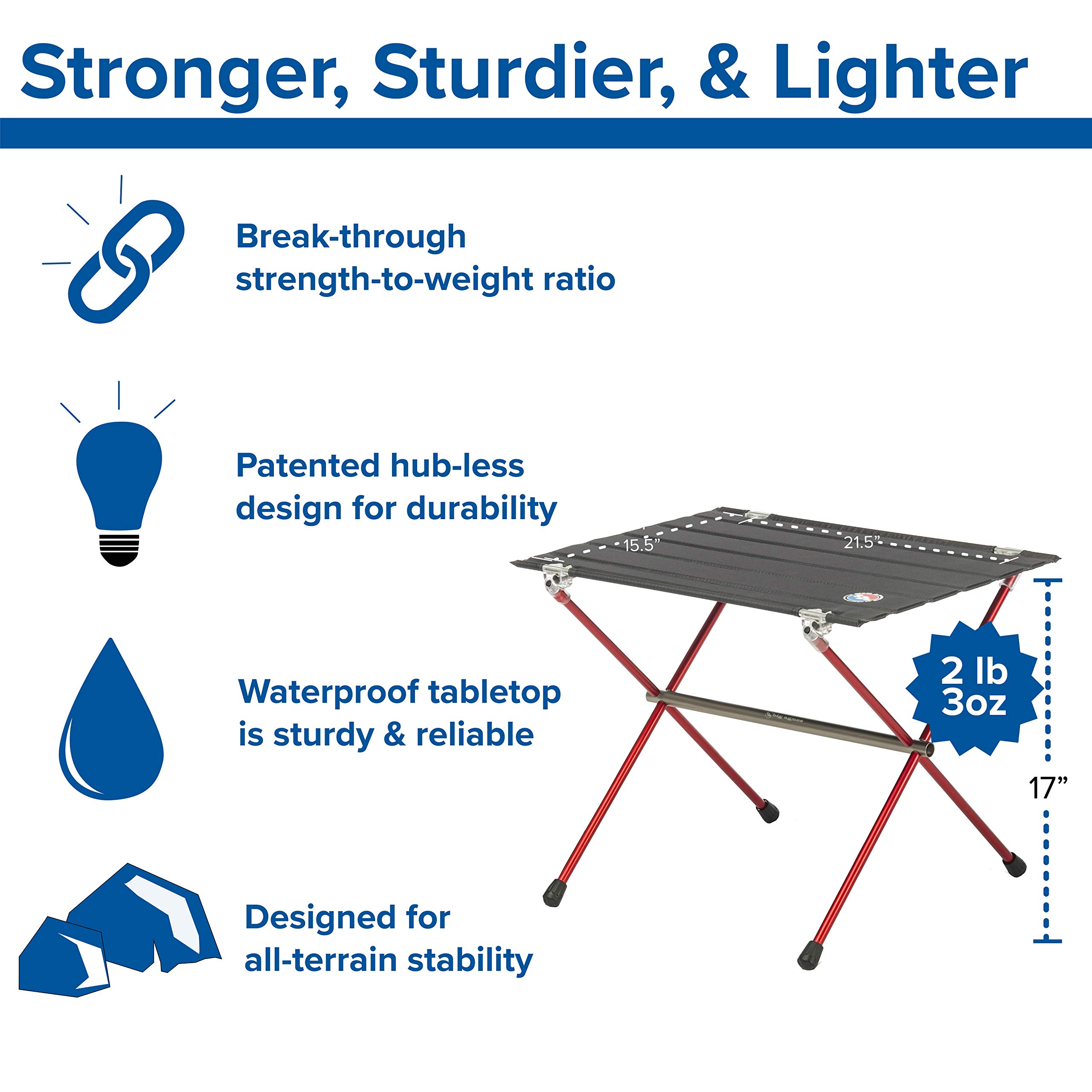 Big Agnes Woodchuck & Soul Kitchen Tables - Ultralight Hard-Top Camping Tables for Backpacking, Hiking & Outdoor Adventures | Perfect for Picnics, RV Trips & Tailgating