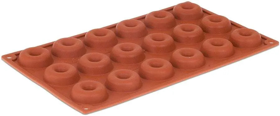 Non-Stick Orange Silicone Savarin Mold - 18 Cavity Baking Pan for Perfect Cakes, Desserts & Pastries - Ideal for Home Bakers & Professional Chefs