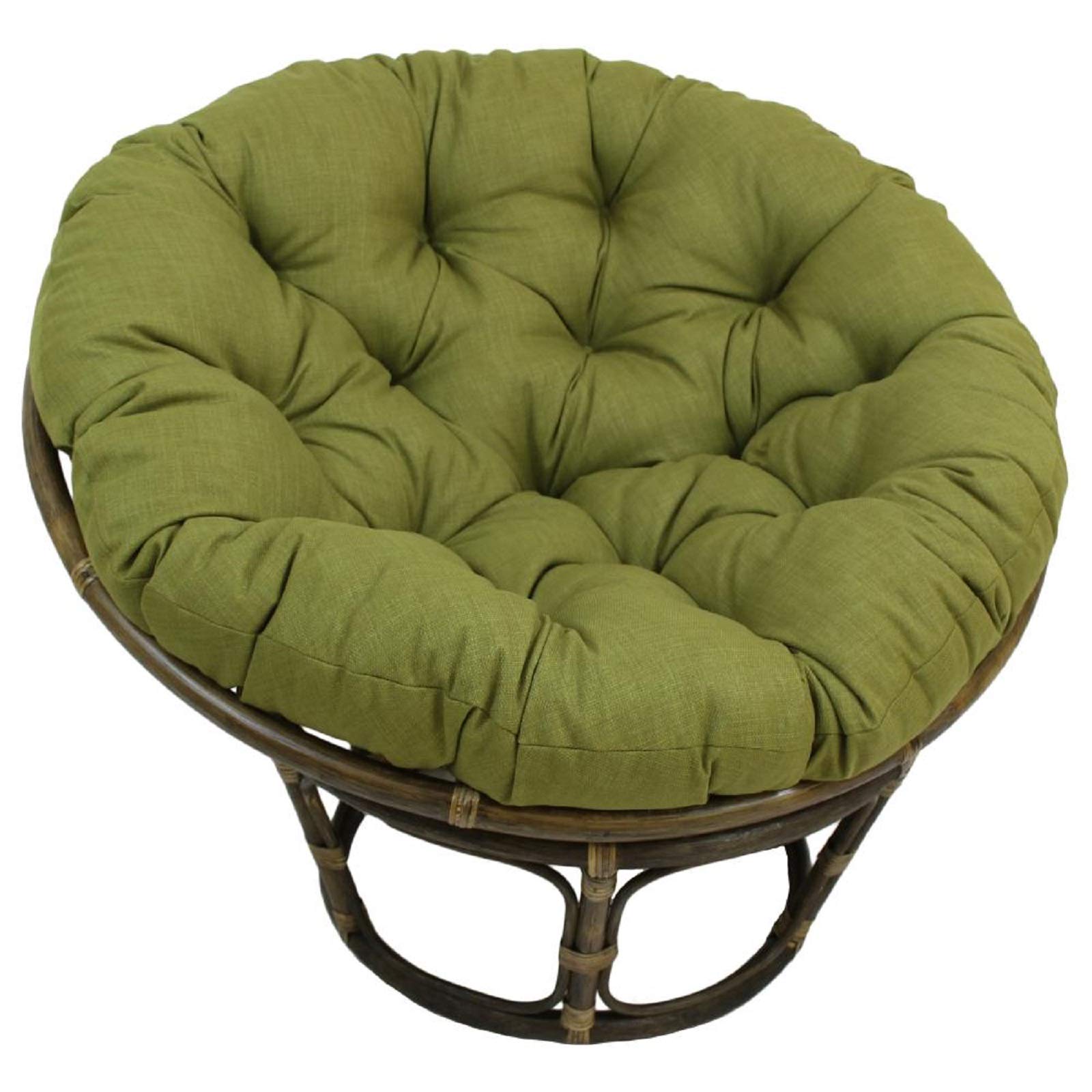 52 Inch Single Papasan Cushion - Outdoor Fabric (Avocado Green, Polyester) - Perfect for Patio, Garden, and Sunroom Relaxation