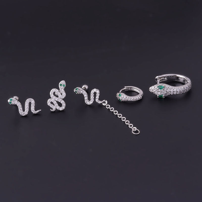 20G Cartilage Snake Tiny Huggies Hoop Earrings for Women | Hypoallergenic Stainless Steel | Perfect for Daily Wear, Parties & Gifts (HSPJ699)