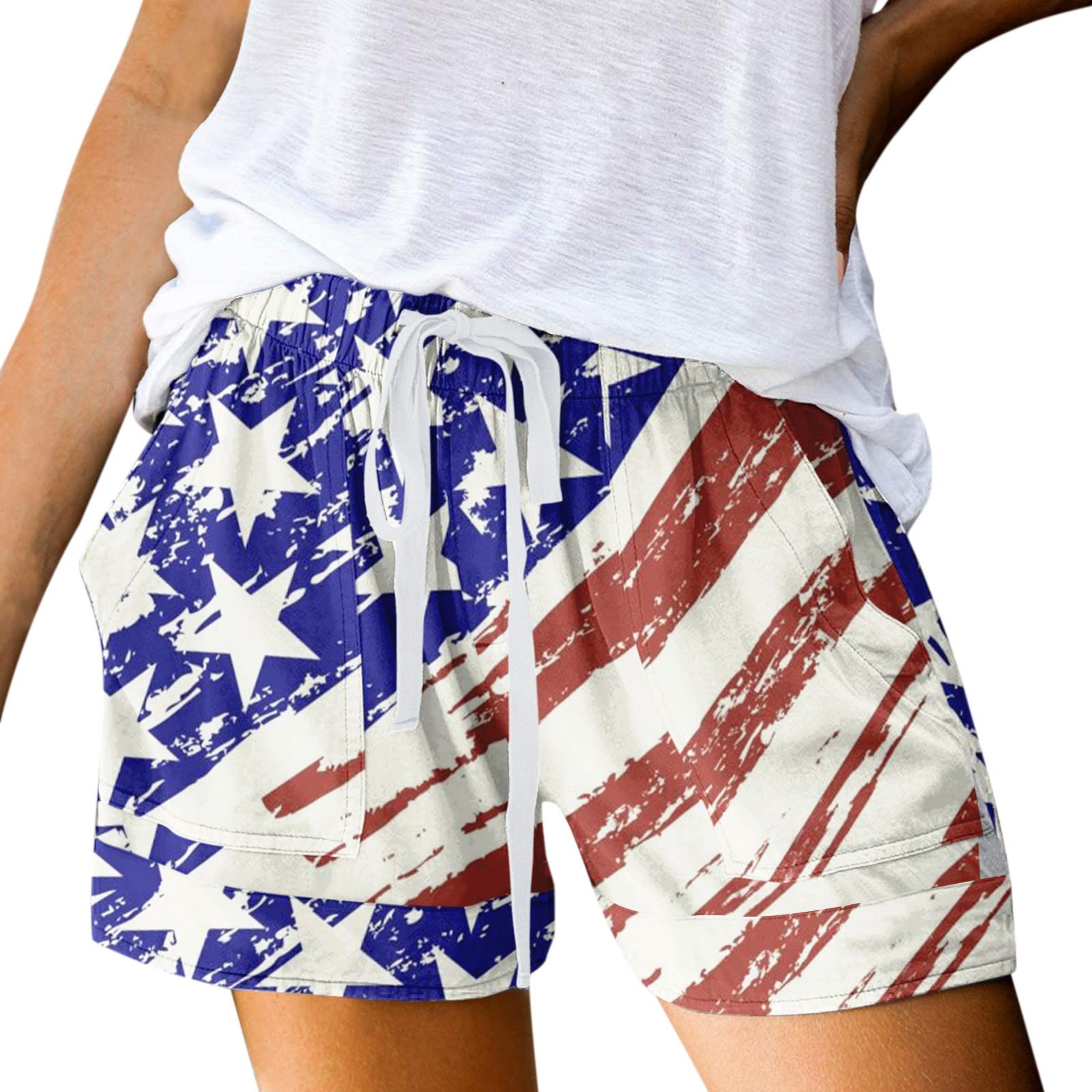 Women's Casual Summer Shorts with Drawstring & Elastic Waist - Comfortable Breathable Lounge Shorts for Women - Perfect for Yoga, Running, Beach & Everyday Wear
