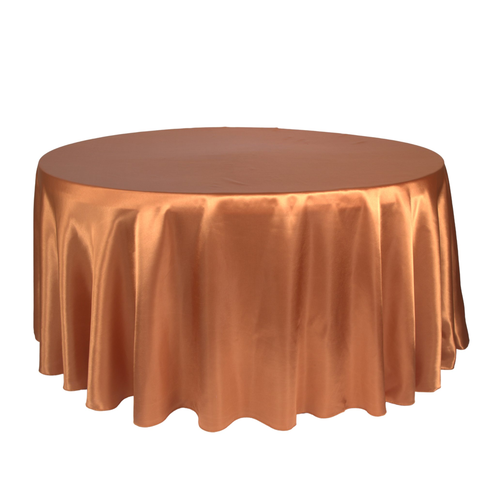 Premium 120-Inch Round Satin Tablecloth in Terracotta - Elegant Dining & Wedding Decor for Formal Events & Special Occasions