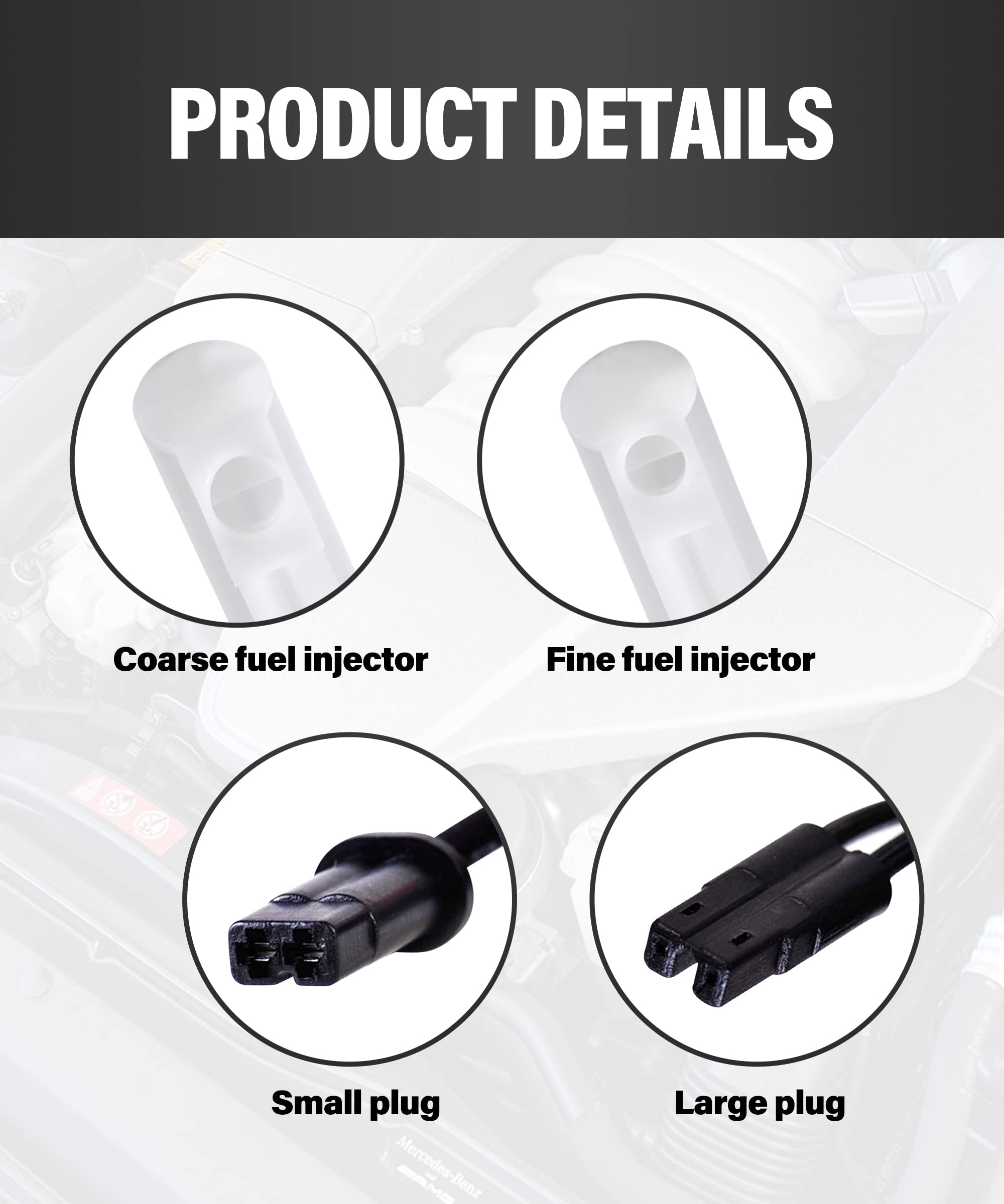 ESEWALAS Universal Auto Fuel Injector Flush Cleaner Adapter Kit - Professional Gasoline Nozzle Cleaning Tester Tool for Car Maintenance & Engine Performance - Perfect for DIY Mechanics, Auto Shops & Fuel System Cleaning