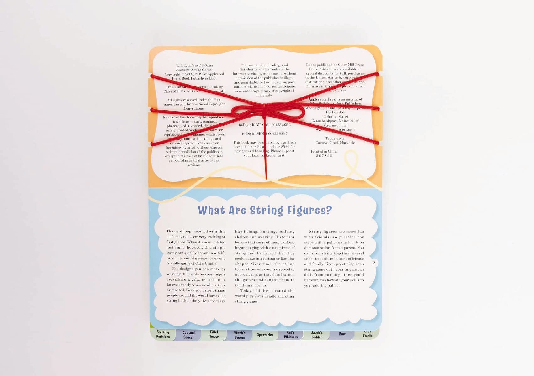 The Cat's Cradle & 8 Fun String Games for Kids - Classic Hand String Tricks for Unplugged Playtime, Travel & Indoor Activities