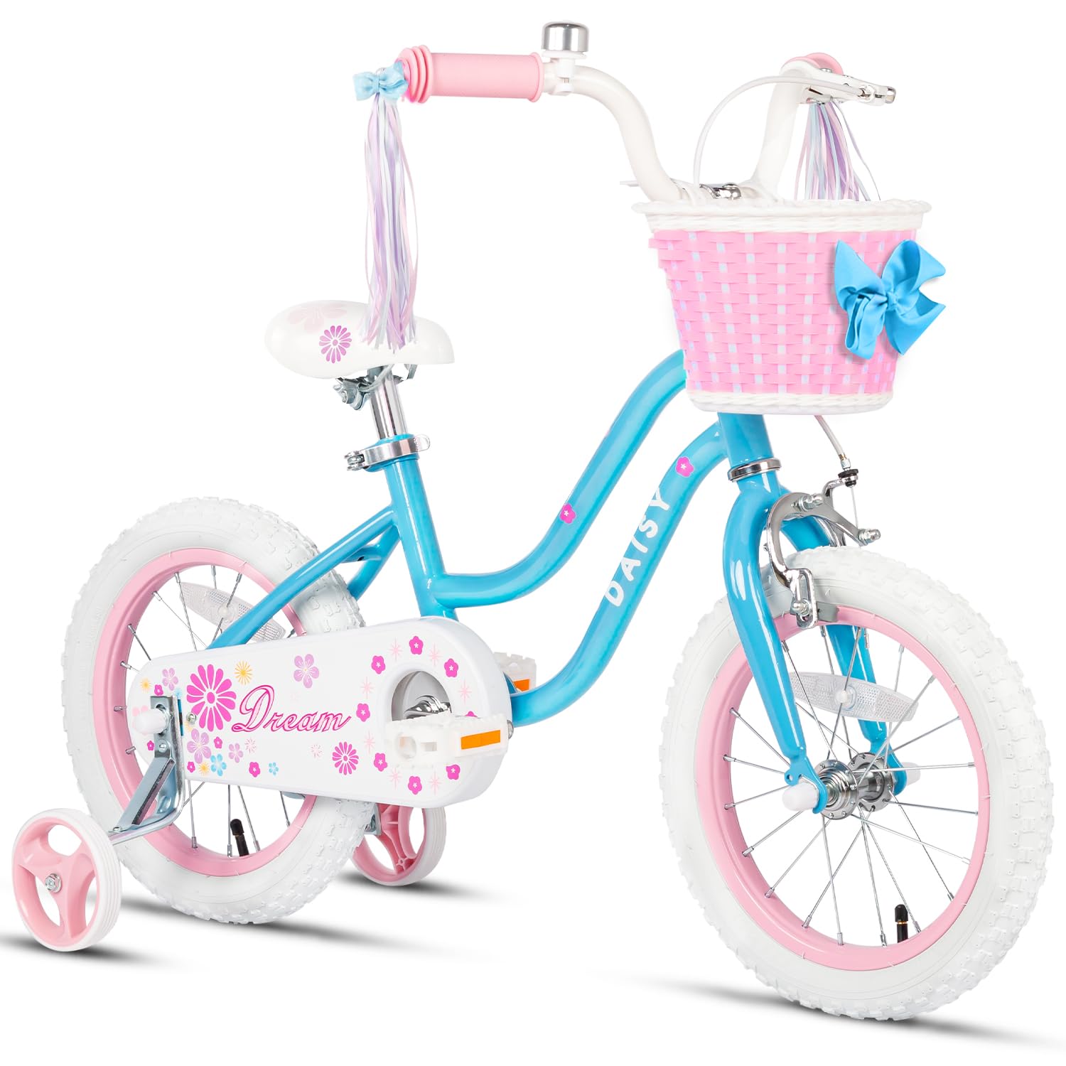 **Daisy Princess Girls Bike for Kids Ages 2-7 | 12, 14, 16 Inch Toddler & Child Bicycle with Training Wheels, Basket & Streamers | Multiple Colors | Perfect for Outdoor Play, Birthday Gifts & Learning to Ride**