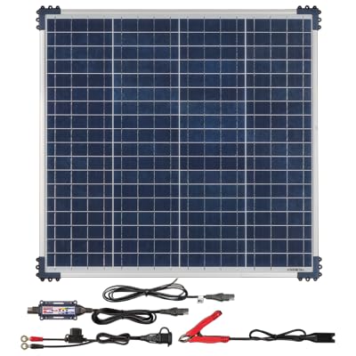 OptiMATE Solar 60W 12V 5A Battery Charger & Maintainer - 6-Step Smart Charging for Sealed Batteries - Perfect for RVs, Boats, and Off-Grid Solar Power Systems