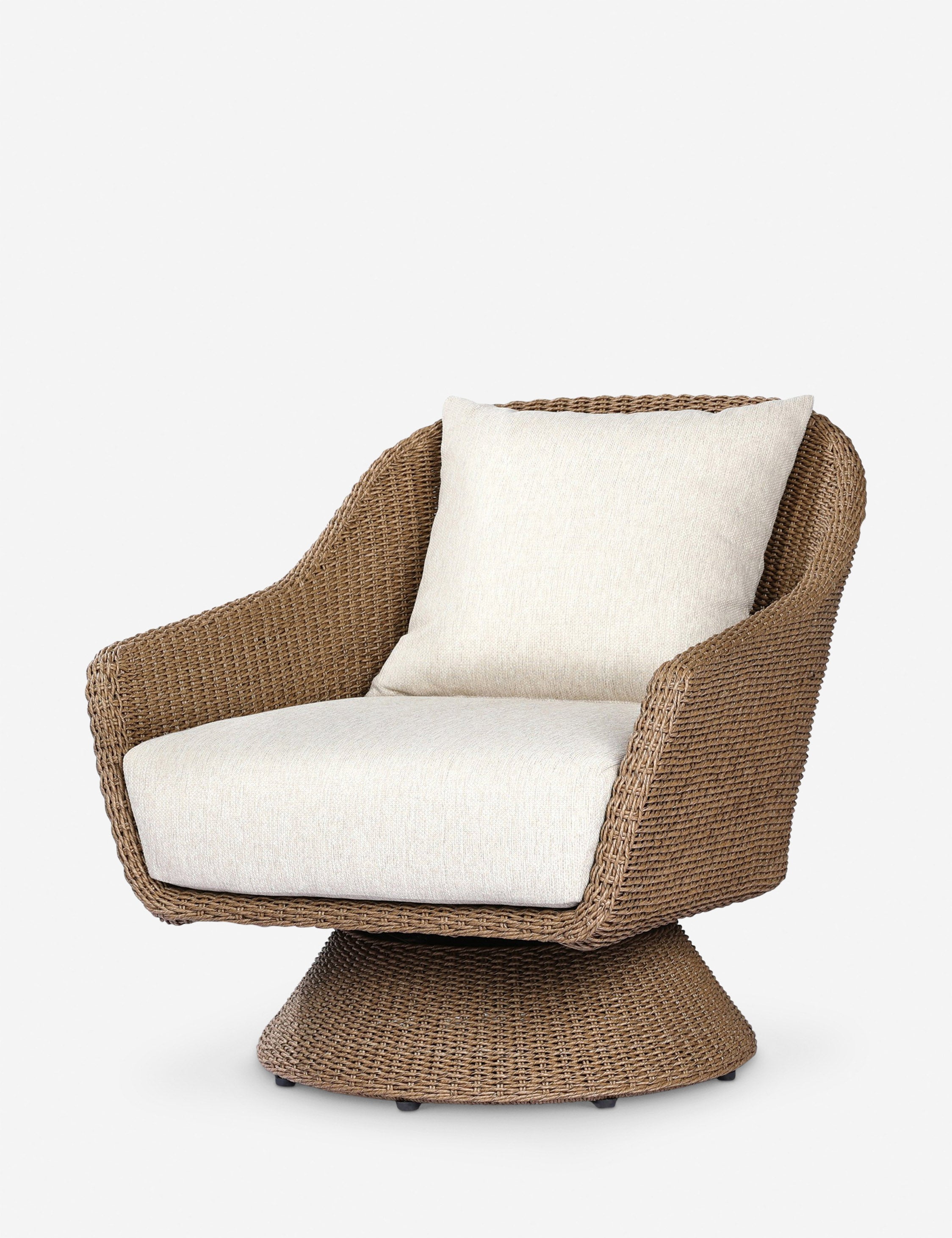 Chauncey Outdoor Swivel Chair - 360 Degree Rotating Patio Furniture with Weather-Resistant Cushions for Garden, Poolside, and Deck Relaxation