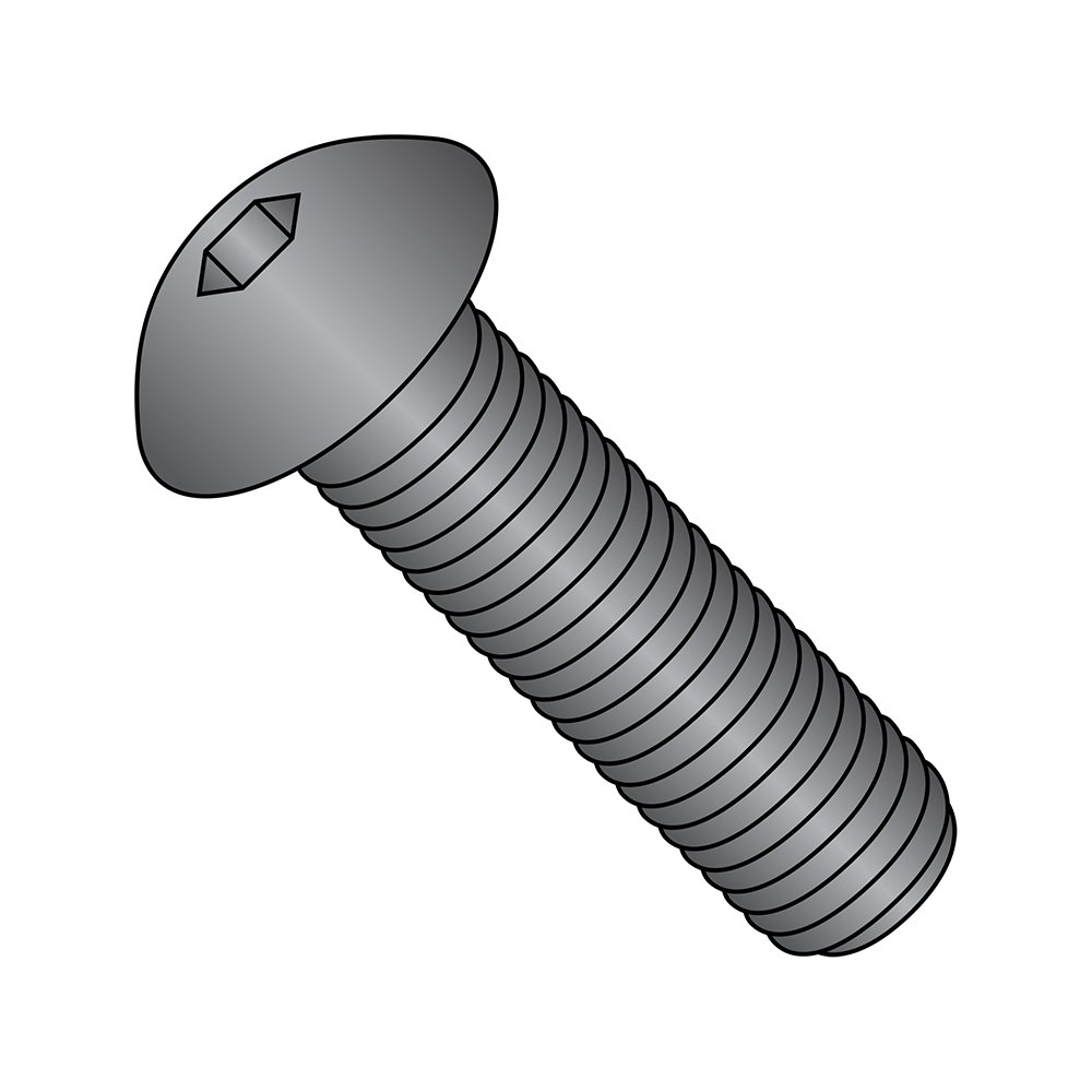 Small Parts 1104CSB Black Oxide Alloy Steel Button Screw, Hex Socket Drive, 10-32 Thread Size, 1/4
